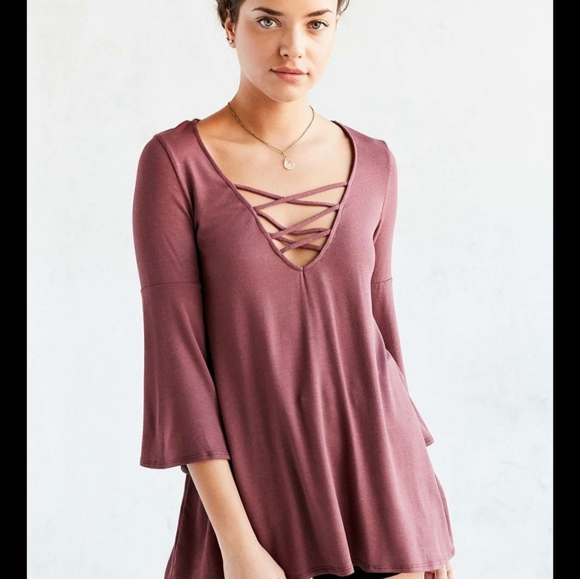U.O / ECOTE BONITA TUNIC IN RED BRICK COLOR - Picture 1 of 8
